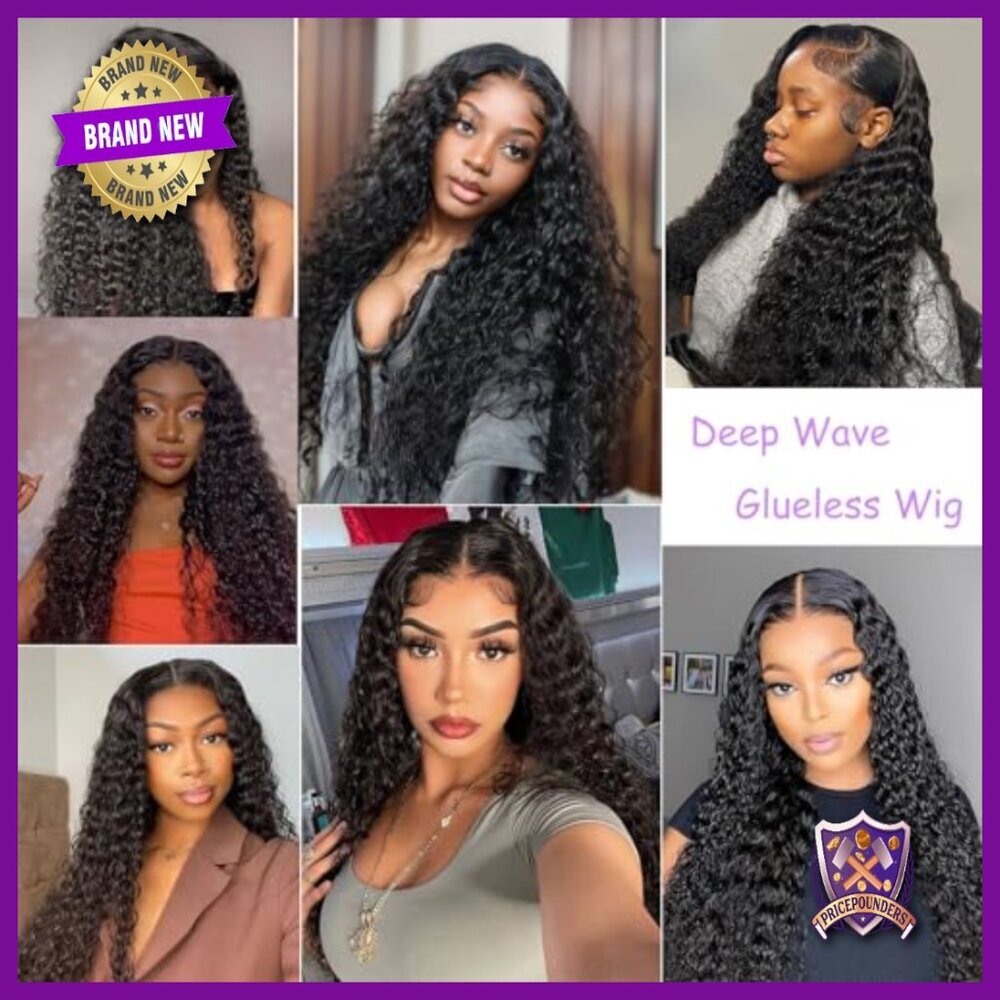 Glueless Human Hair Wig 22 Inch Deep Wave 5x5 HD Lace Closure - Picture 6 of 6